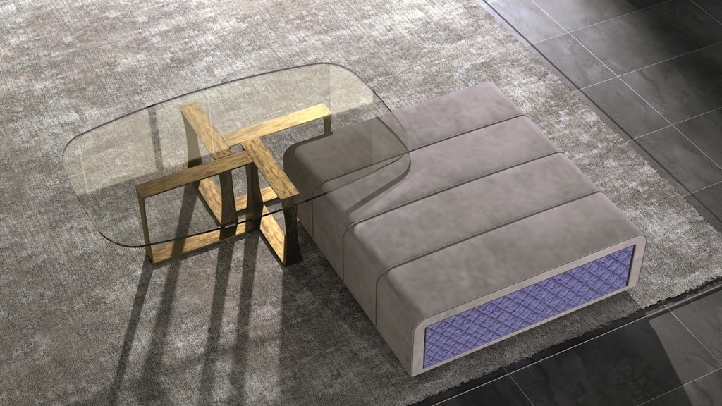 TL68 PO74 tavolino pouf